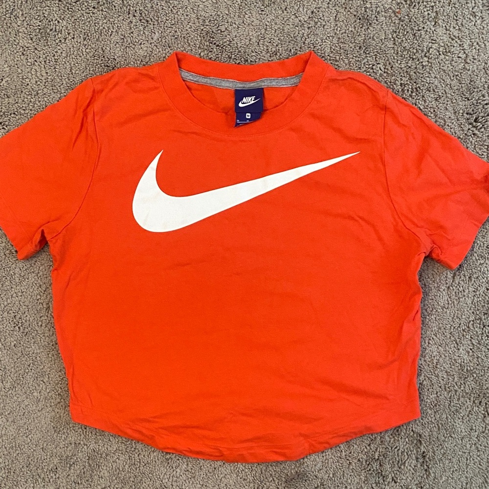 Nike Bright Orange Tee with White Logo